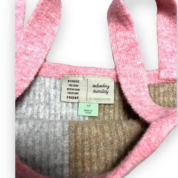 Anthropologie Saturday Sunday Faux Mohair Cropped Strap Sleeveless Top - Small - Picture 2 of 4